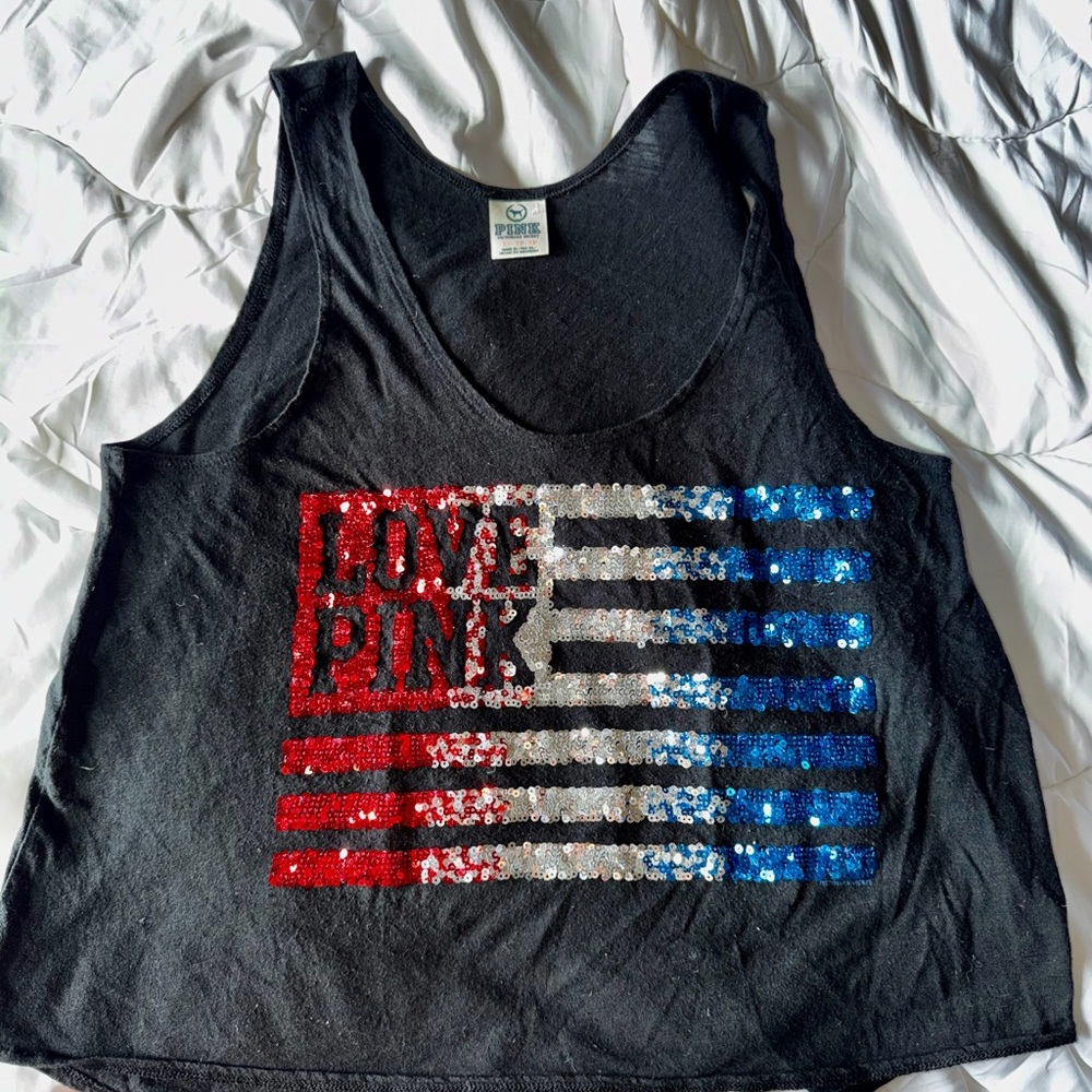 Victoria's Secret Pink Black Tank Top